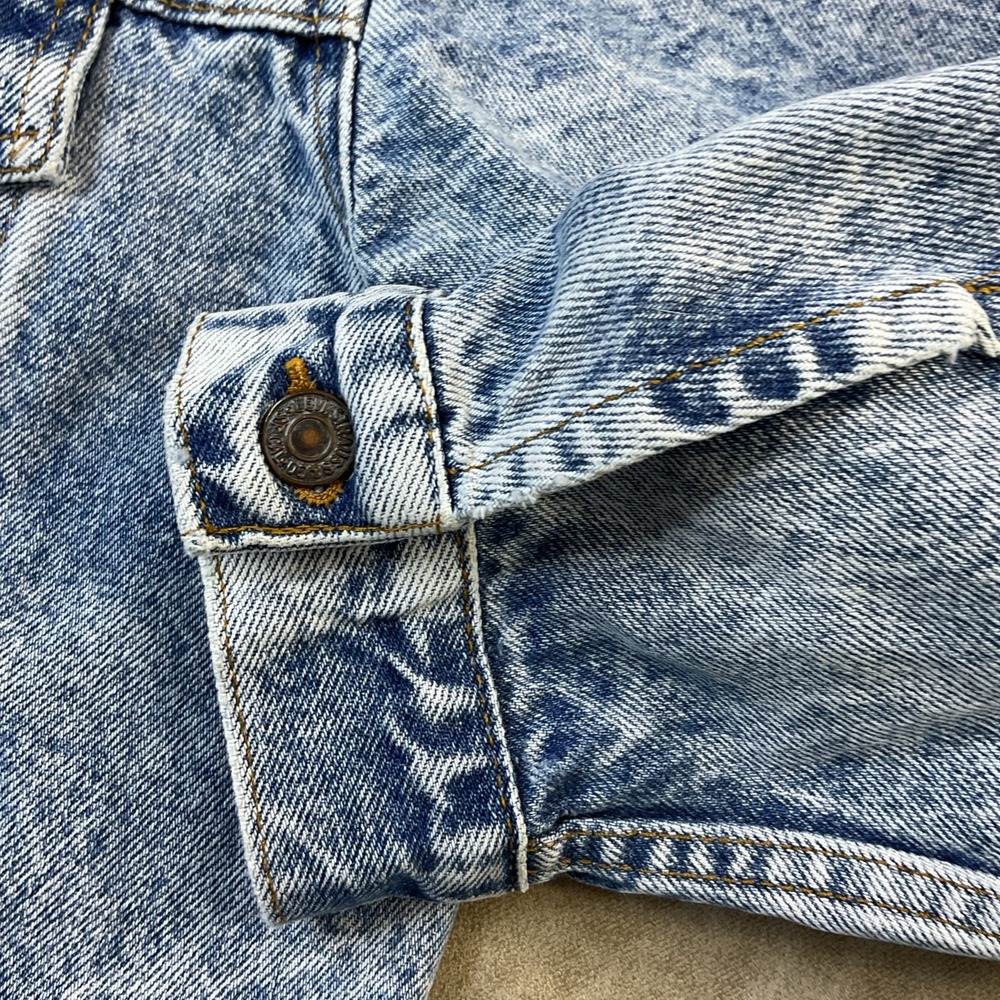 Vintage Levis Jean Jacket Denim Trucker Acid Wash Y2K 90s WPL423 Men Sz L USA - Picture 2 of 12